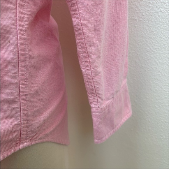 Ralph Lauren Vintage Oxford Shirt Crest 90s Button Down Blouse Pink Size Small 4 - Picture 13 of 14